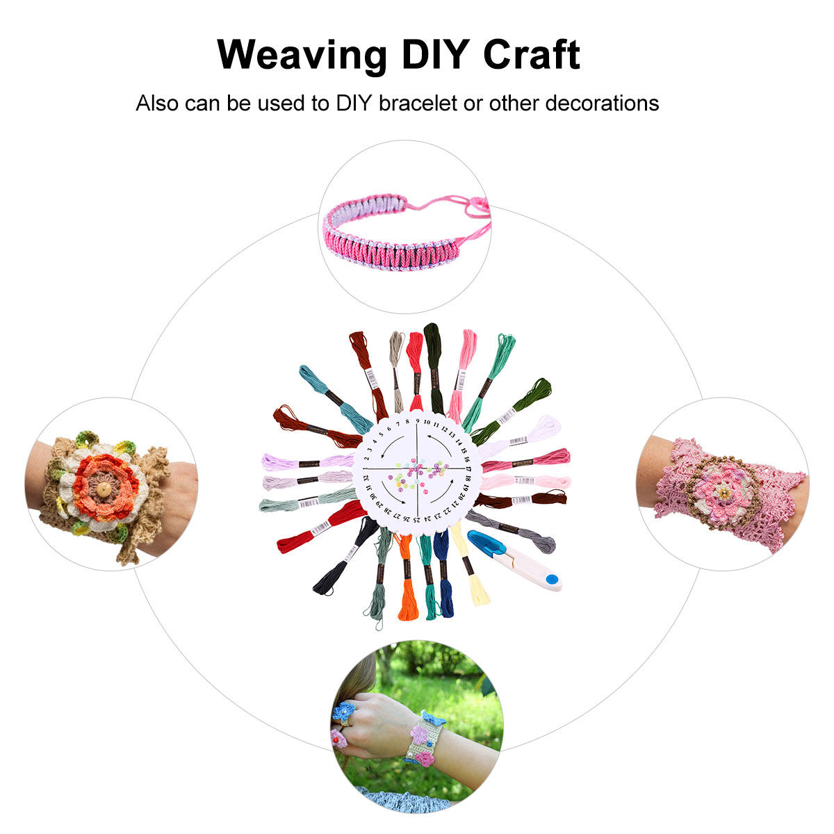 Embroidery Craft - DIY 공예용 끈 공예 세트: 24가지