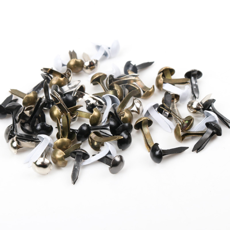 Embellishments For Scrapbooking - 100pcs 혼합 라운드 금속 브래드 스터드