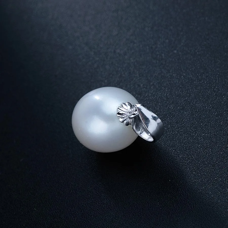 Pearl Trim Chain - 진주 펜던트 액세서리, S925 실버 버클