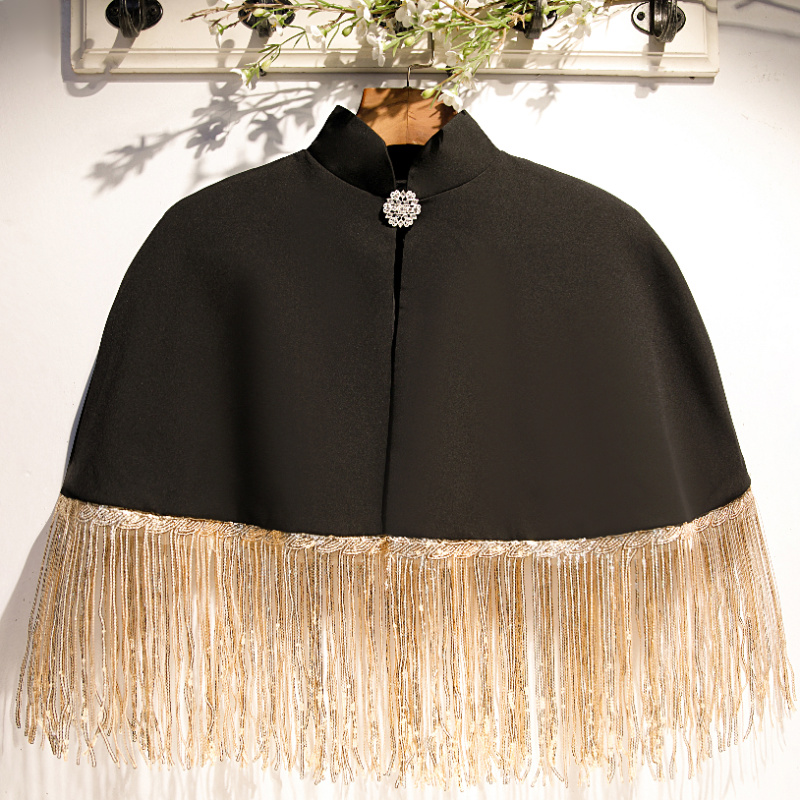 Tassel Fringe Trim - 여성 봄 여름 블랙 대비 컬러