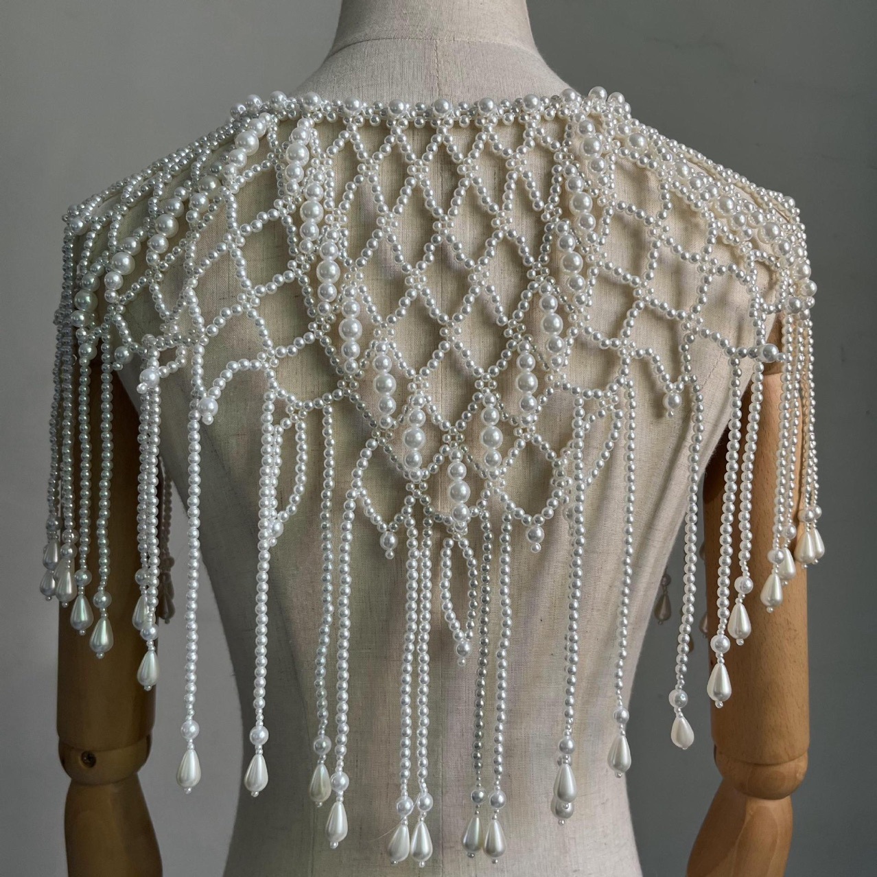 수제 진주 레이어드 바디 체인, 프린지 태슬 장식 비즈 - Pearl Trim Chain 리뷰 및 가격