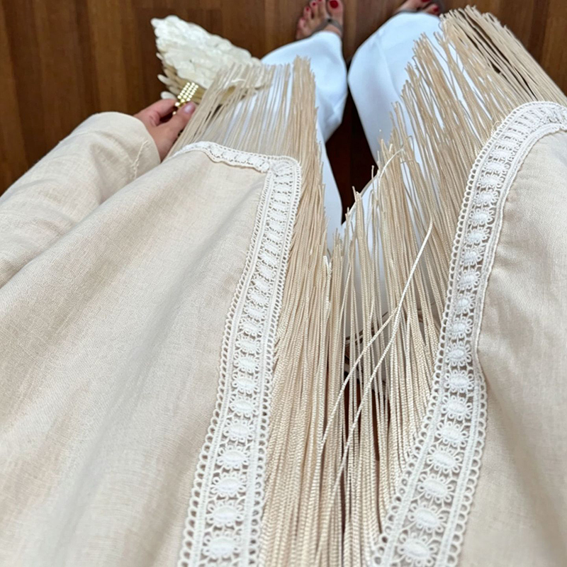 가을 보헤미안 스타일 아우터 코트, 하라주쿠 스타일 여 - Tassel Fringe Trim 리뷰 및 가격