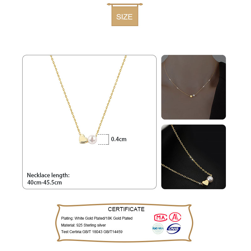TrustDavis 여성을위한 진짜 925 스털링 실버 - Pearl Trim Chain 리뷰 및 가격