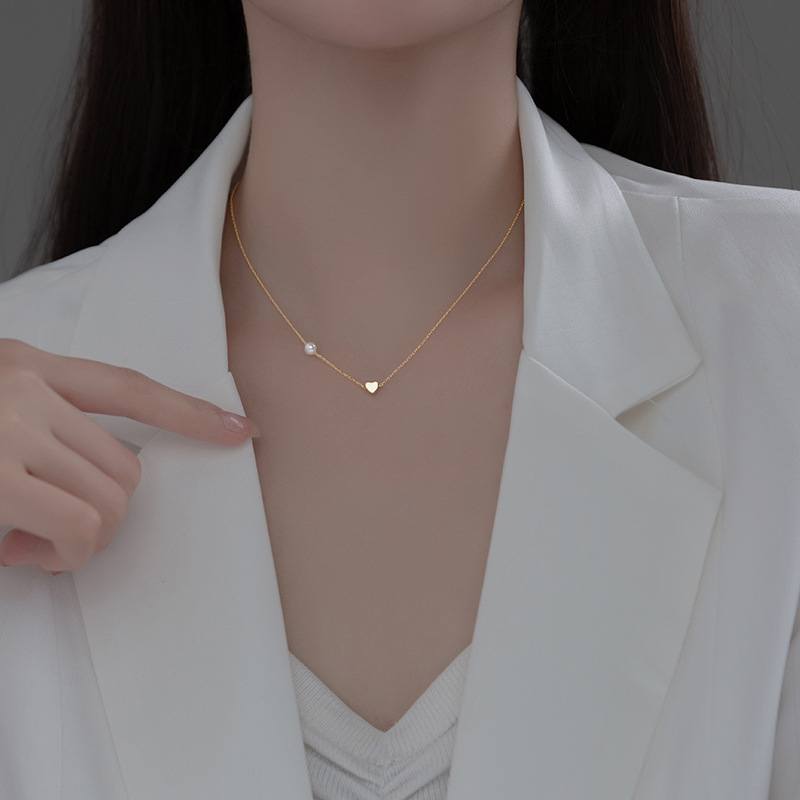 TrustDavis 여성을위한 진짜 925 스털링 실버 - Pearl Trim Chain 리뷰 및 가격
