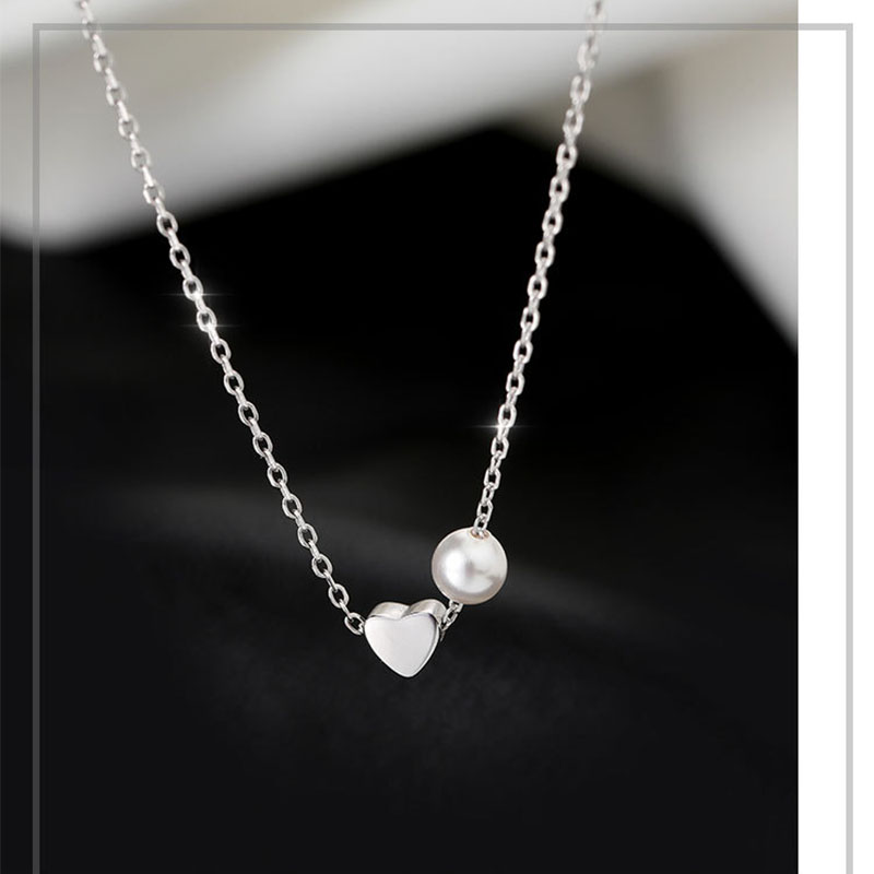 TrustDavis 여성을위한 진짜 925 스털링 실버 - Pearl Trim Chain 리뷰 및 가격