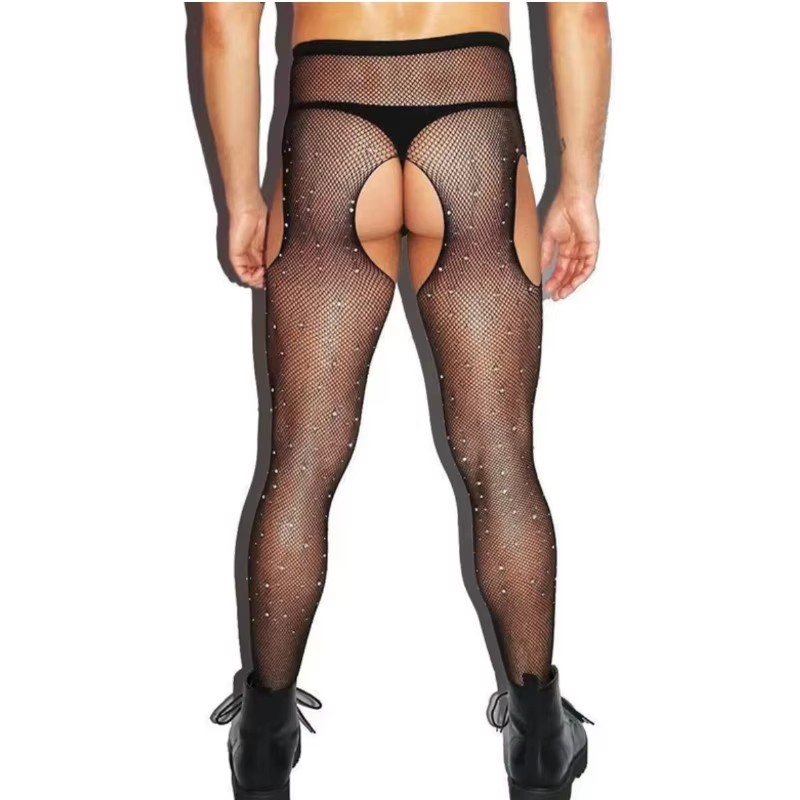 남성용 오픈 크로치 피쉬넷 팬티스타킹 스트레치 시스루  - Crystal Mesh Fabric 리뷰 및 가격