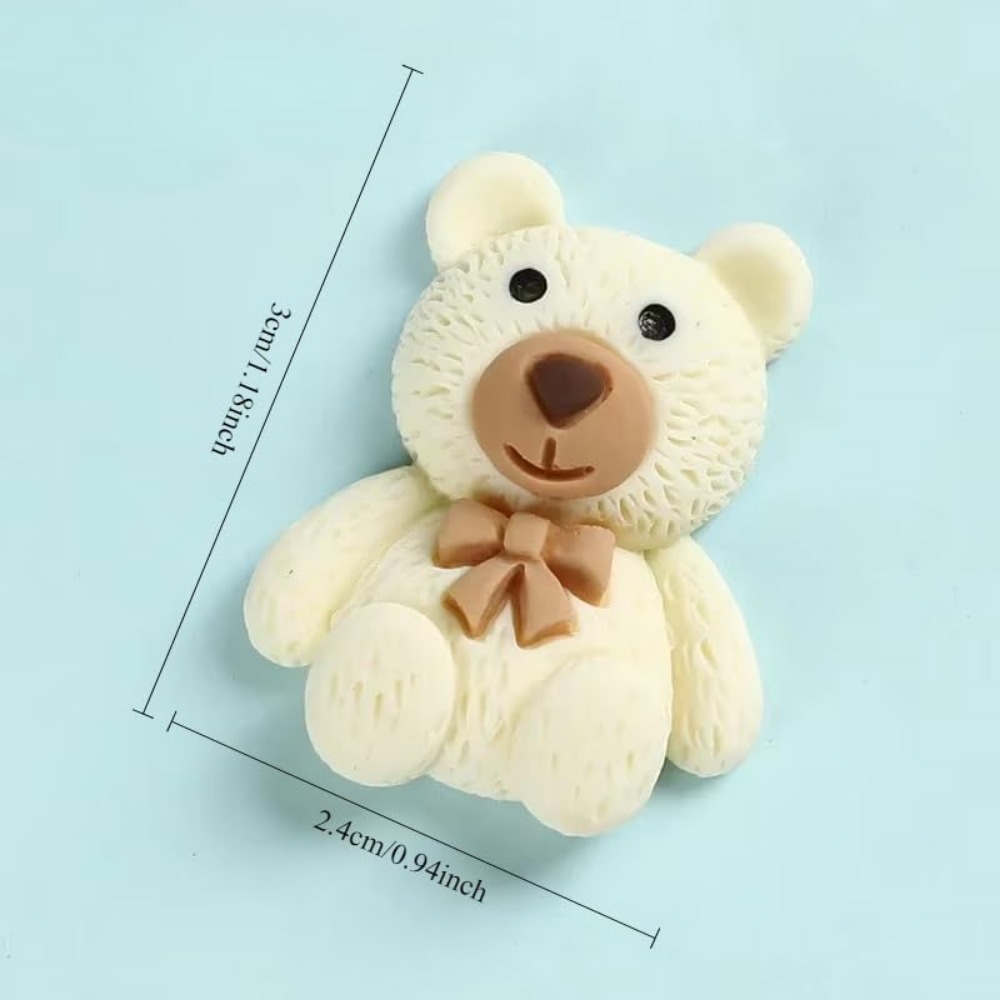 10-100pcs 만화 베이지 커피 곰 수지 카보 숑  - Embellishments For Scrapbooking 리뷰 및 가격