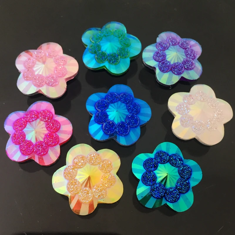 20pcs 20mm ab 혼합 색상 꽃 모양의 라인 석 - Embellishment Glue Craft 리뷰 및 가격