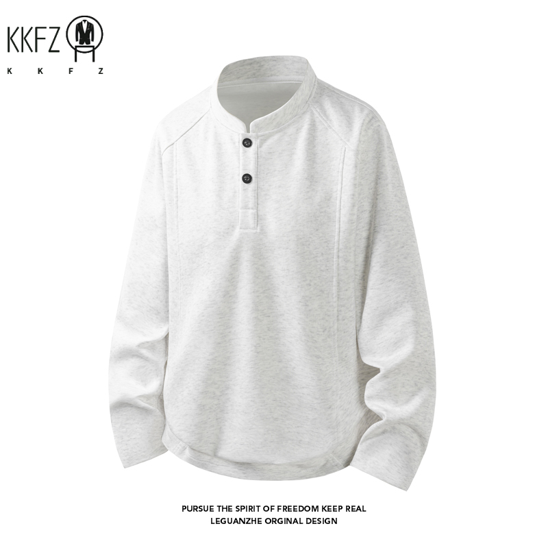 남성용 래글런 슬리브 헨리 풀오버 스탠드 칼라 투버튼  - Embellish Knit 리뷰 및 가격