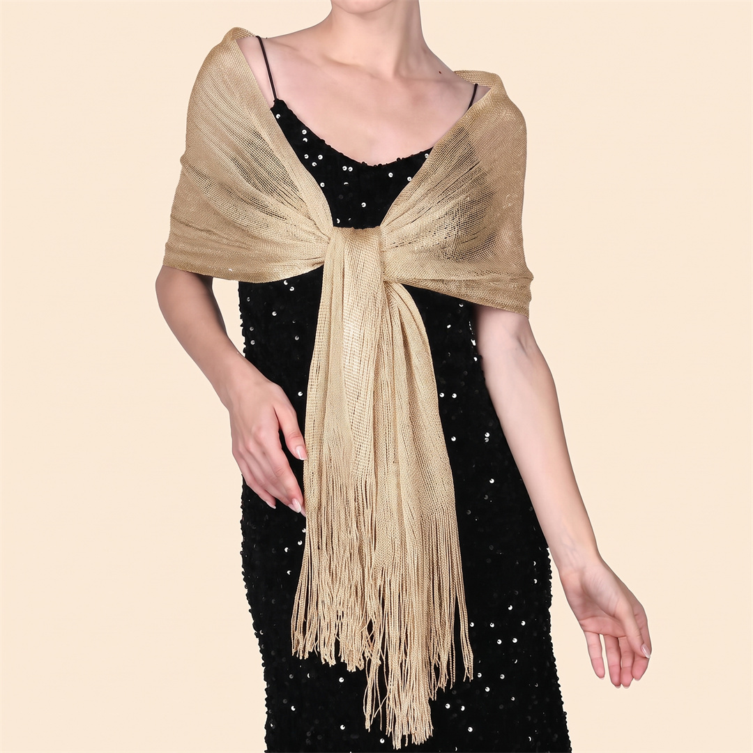 패션 브라이트 선스크린 숄 히잡 골드 실버 샤이니 스카 - Tassel Fringe Trim 리뷰 및 가격